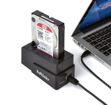 KDLINKS® USB 3.0/2.0 eSATA 2.5"/3.5" SATA Hard Drive Docking Station (Driver Free & 4TB Support)