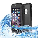 TNP iPhone 6s 6 Plus Waterproof Case Black - Underwater Dustproof Snowproof Shockproof Dirtproof Extreme Durable Full Body Protective Case Cover Skin for Apple iPhone 6s Plus and iPhone 6 Plus 55