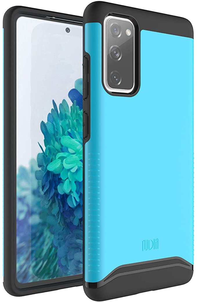 TUDIA DualShield Designed for Samsung Galaxy S20 FE Case 5G (2020), [Merge] Shockproof Military Grade Slim Dual Layer Hard PC Soft TPU Protective Case Cover - Blue