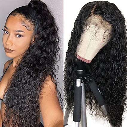 Persephone Black Lace Front Wigs for Black Women Loose Curly Wig with Baby Hair Curly Synthetic Wigs Heat Resistant 20