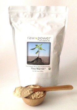 Raw Warrior Brown Rice Protein Powder, Raw Power (16 oz, raw, certified organic)