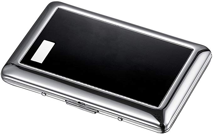 Visol Jaret Black Cigarette Case - Holds 7 Regular Cigarettes