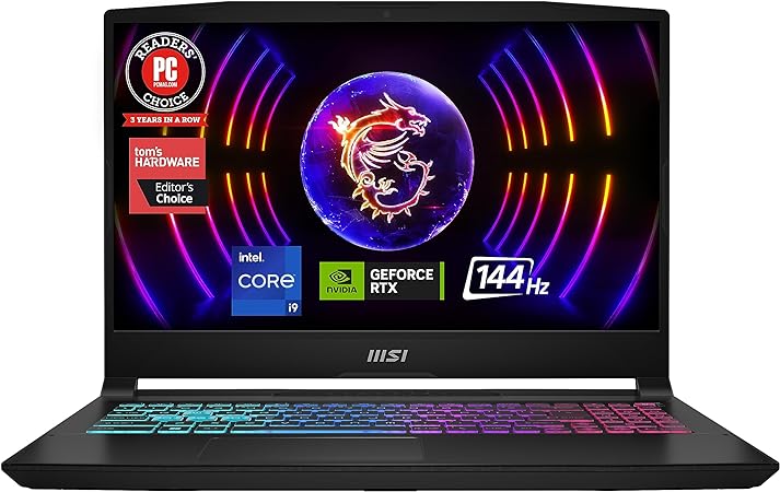 MSI Katana 15 Laptop: Intel Core i9-13900H, GeForce RTX 4070, 15.6" FHD 144Hz, 32GB DDR5, 1TB NVMe SSD, USB 3.2 Gen1 Type C w/DP, Cooler Boost 5, Win 11 Home: Black B13VGK-1007US