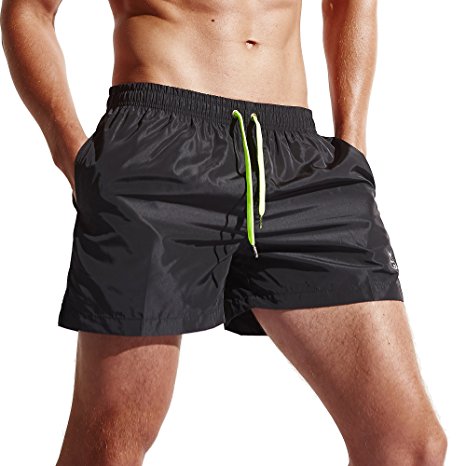 Men's Shorts Swim Trunks Quick Dry Beach Shorts with Pockets for Surfing Running Swimming Watershort
