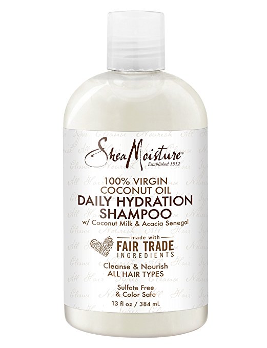 SheaMoisture 100% Virgin Coconut Oil Daily Hydration Shampoo, 13 Ounce