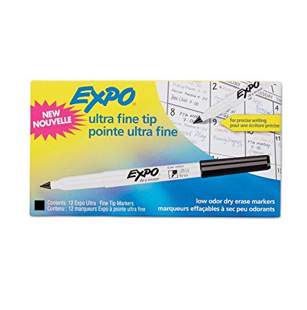 Expo Ultra Fine Point Dry Erase Markers - Ultra Fine Marker Point Type - 12 / Dozen