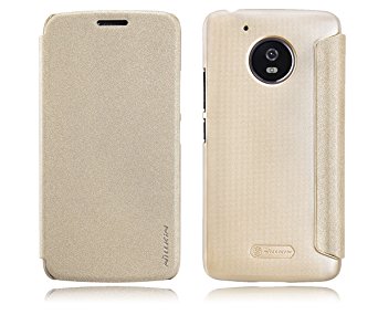 Moto G5 Plus Case, TopACE PU Leather Case Flip Cover for Motorola Moto G5 Plus (5th Gen) (Gold)