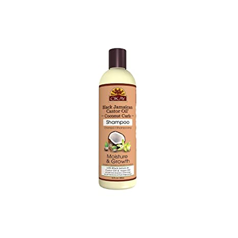 OKAY | Black Jamaican Castor Oil Coconut Curls Shampoo | For All Hair Types & Textures | Condition, Strengthen & Regrow Hair | With Argan Oil | Free of Paraben, Silicone, Sulfate | 12 oz