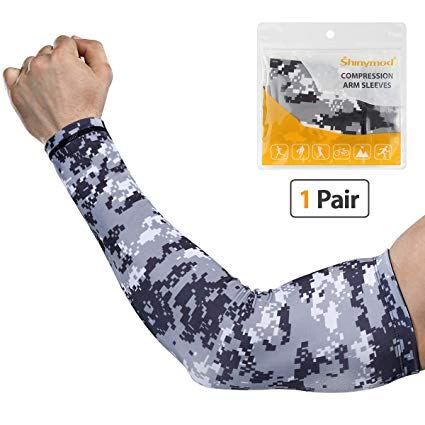 SHINYMOD Arm Sleeves UV Protection Sleeves Men Women Youth Arm Warmers Compression Sports Long Sleeves Cycling Hiking Golf Basketball Driving Fishing Tattoo Covers Elbow Sleeves