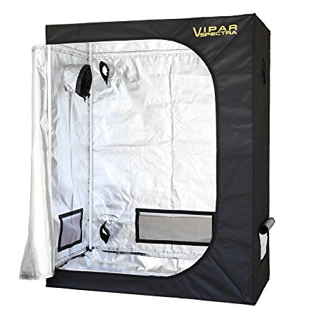 VIPARSPECTRA 48"x24"x60" Reflective 600D Mylar Hydroponic Grow Tent for Indoor Plant Growing 4'x2'
