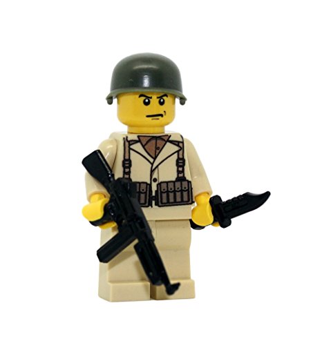 US Army American WW2 Thompson Soldier - Modern Brick Warfare Custom Minifigure
