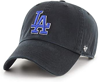 '47 Brand Los Angeles LA Dodgers Clean Up Hat Cap Black/Royal Blue