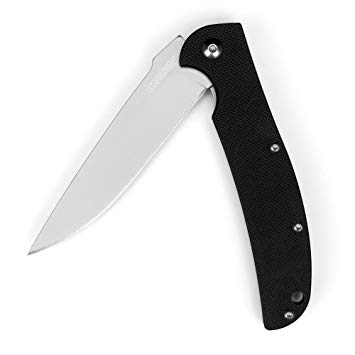 Kershaw Chill (3410), Folding Everyday Carry Pocket Knife with 3.1 In. High-Performance 8Cr13MoV Stainless Steel Blade with Bead-Blasted Finish and Black G-10 Handle Scales, 2 oz