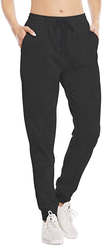 HISKYWIN Women's Athletic Yoga Lounge Pants Drawstring Waist Active Joggers Sweatpants with Pockets