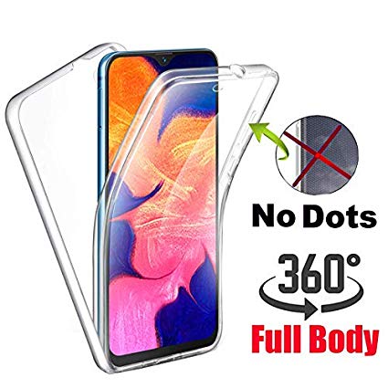 KP TECHNOLOGY Galaxy A10 Front and Back Case, Crystal Clear Transparent [ Flexible Fitting ] Slim Shockproof 360° Front and Back Full Body TPU PC Gel Case Cover For Samsung Galaxy A10 (Clear)