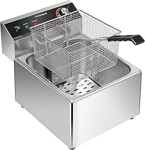 VIVOHOME 1700W 20 QT Electric Deep Fryer with 11.6 QT Removable Basket, Overheat Protection and Temperature Control for Commercial and Home Use