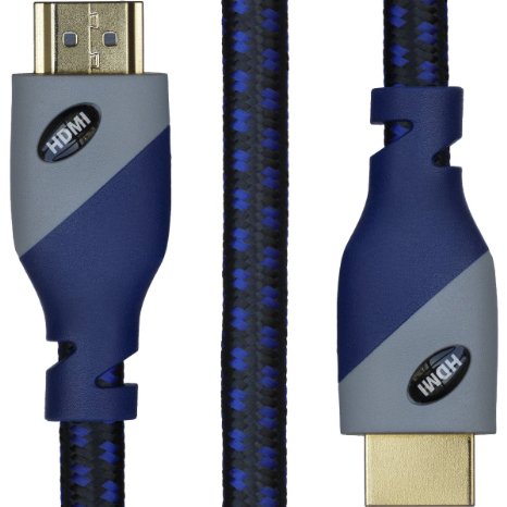 HDMI 20 Cable 6ft - 4K  60Hz Ready - Braided Cord - 28AWG High Speed 18Gbps - Gold Plated Connectors - Ethernet  Audio Return - Video 4K 2160p HD 1080p 3D - Xbox PlayStation PS3 PS4 PC Apple TV