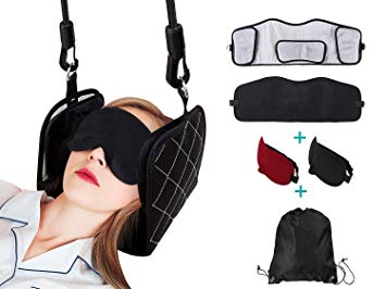 Funcilit Neck Hammock, Portable Head Hammock Neck Pain Relief Hammock Cervical Neck Relaxation Stretcher Neck Pain Hammock for Office Workers, Students, Athletes, Drivers (Neck Head Shoulder Relief)