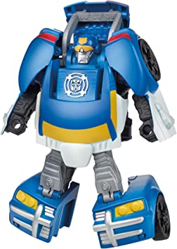 Transformers Playskool Heroes Rescue Bots Academy Classic Heroes Team Chase The Police-Bot Converting Toy, 4.5-Inch Action Figure, Kids Ages 3 and Up