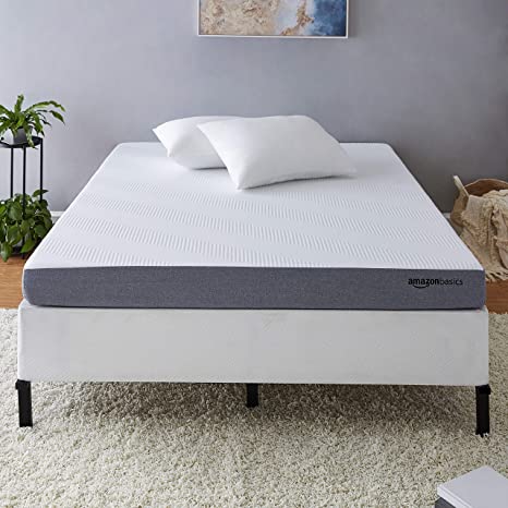 AmazonBasics Ventilated Cooling Gel Memory Foam Mattress - Firm Feel - 5 inch, Queen