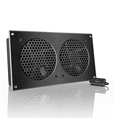AC Infinity AIRPLATE S7, Quiet Cooling Fan System with Speed Control, for Home Theater AV Cabinet Cooling