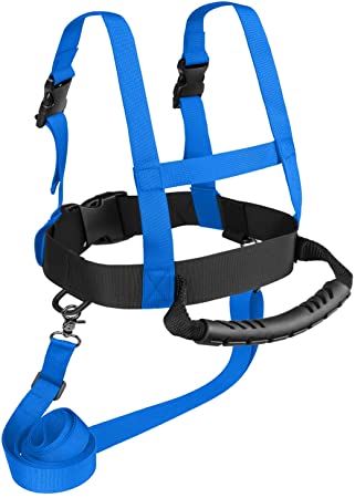 Odoland Kids Ski and Snowboard Training Harness Toddler Skiing Harness with Removable Leash and Easy Lift Handle - Speed Control Teaching - Perfect for Kid Beginners Boy and Girl