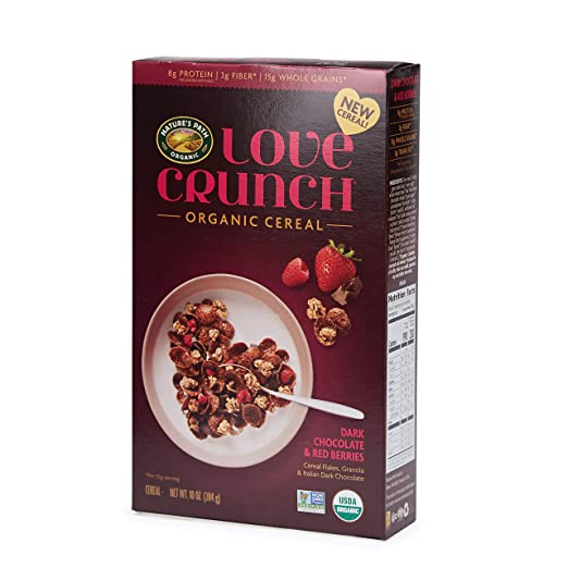 Nature's Path Love Crunch Organic Cereal, Dark Chocolate & Red Berries, 6 Count