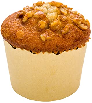 Panificio Premium 5 oz Kraft Paper Classic Baking Cup: Paper Baking Cups Perfect for Muffins, Cupcakes or Mini Snacks - Scalloped - Disposable and Recyclable - 200ct Box - Restaurantware