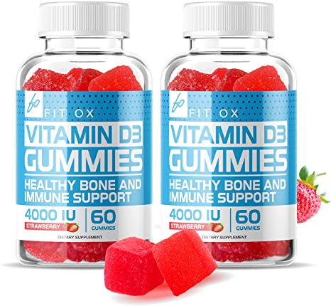 Vitamin D Gummies, Chewable Vitamin D3 w/ Zinc, Echinacea Supplements 4000 IU for Adults Kids - Immune Booster, Bone Health, Joint Muscle Support -Tablet Powder Alternative-Vegan Gluten Free (2 Pack)