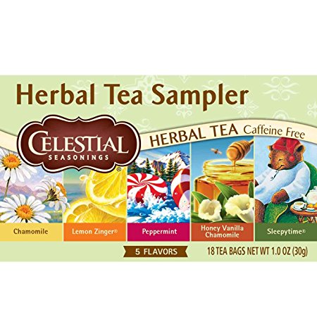 Celestial Seasonings Herbal Tea, Herbal Tea Sampler, 18 Count