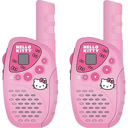 Hello Kitty KT2022 Mini FRS/GMRS 2 Piece Walkie Talkie Radio System Set, 22 Channels