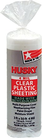 Husky RS403-50C Plastic Sheeting, 3' x 50', Opaque