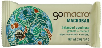 GoMacro Organic Granola with Coconut, 2 oz Bars (Pack of 12)