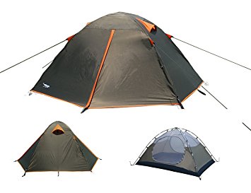 Luxe Tempo Backpacking 2 Person Tents for Camping with Rainfly 3-4 season 2 Doors 2 Vestibules