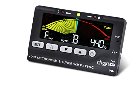 Cherub WMT-578RC 3 in 1 Metronome-Tuner Saxophone Flute Tube Tuner Metronome (Black)