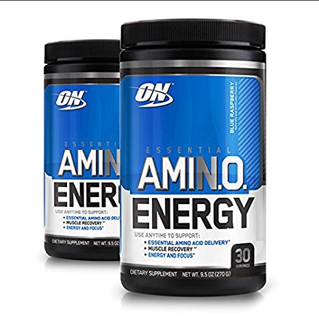 Optimum Nutrition Essential Amino Energy, Pack of Two 30 Servings (Blue Raspberry 2 x 30 servings)