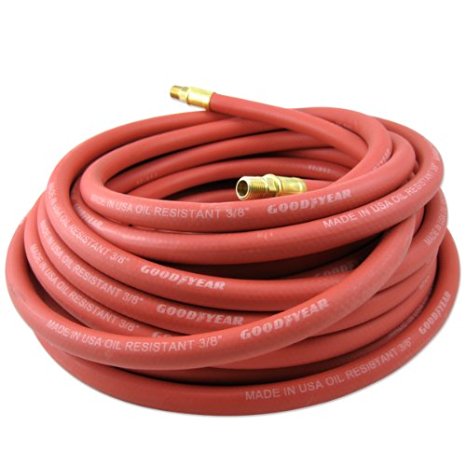 Continental ContiTech Red 3/8-inch x 100-Ft, 1/4-Inch NPT Fitting, Rubber Air Hose