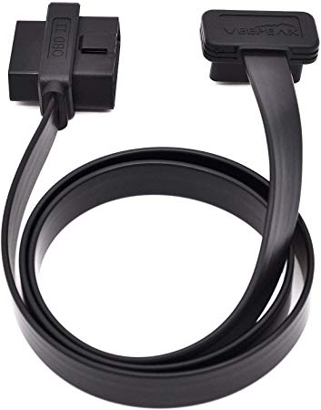 Veepeak OBD2 Splitter Cable 1 x Male to 2 x Female OBDII Connectors 16Pin J1962 Extension Adapter Flat Ribbon Cord 3Ft/90cm