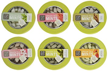 Sencha Naturals Green Tea Mints, Canisters Gift Set, 6 Flavors, 6 Pack