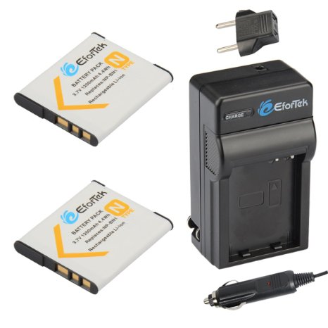 EforTek NP-BN1 Replacement Battery 2-Pack and Charger Kit for Sony NP-BN1 and Sony Cyber-shot DSC-QX10 DSC-QX100 DSC-T99 DSC-T110 DSC-TF1 DSC-TX5 DSC-TX7 DSC-TX9 DSC-TX10 DSC-TX20 DSC-TX30 DSC-TX55 DSC-TX66 DSC-TX100V DSC-TX200V DSC-W310 DSC-W320 DSC-W330 DSC-W350 DSC-W360 DSC-W380 DSC-W390 DSC-W510 DSC-W515PS DSC-W520 DSC-W530 DSC-W550 DSC-W560 DSC-W570 DSC-W580 DSC-W610 DSC-W620 DSC-W650 DSC-W690 DSC-W710 DSC-W730 DSC-W810 DSC-W830 DSC-WX5 DSC-WX7 DSC-WX9 DSC-WX30 DSC-WX50 DSC-WX70 DSC-WX80 DSC-WX150DSC-WX220DSC-QX30