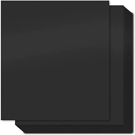 Black Colored Cardstock Thick Paper 100 Sheets, Ohuhu 8.5" x 11" Heavyweight 90lb Cover Card Stock for Crafts and DIY Cards Making