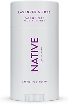 Native Deodorant - Natural Deodorant for Women and Men - Vegan, Gluten Free, Cruelty Free, Contains Probiotics - Aluminum Free & Paraben Free, Naturally Derived Ingredients - Lavender & Rose