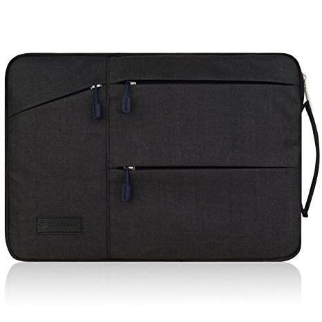 15-15.4 Inch Multi-functional Waterproof Laptop Sleeve Case with Handles and Zipped Pockets for 2016 Macbook Pro 15.4 / Notebook / Surface / Dell Cover Bag by Gearmax