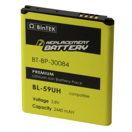 BinTEK Brand LG G2 Mini Battery BL-59UH 2440mAh Li-Ion Premium Battery LG G2 Mini / Compatible with All Models D618 D620 International Sprint