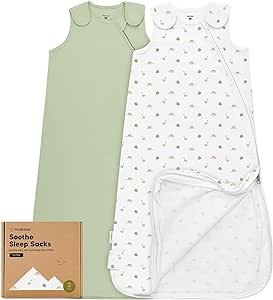 2-Pack Organic Sleep Sacks, 100% Cotton - Baby Sleeping Sack, Wearable Blanket Baby, Sleep Sack for Babies, Toddler Swaddle Sack, Newborn Baby Sleeping Bag, Infant Sleepsack, Girl, Boy (Roarsome, M)