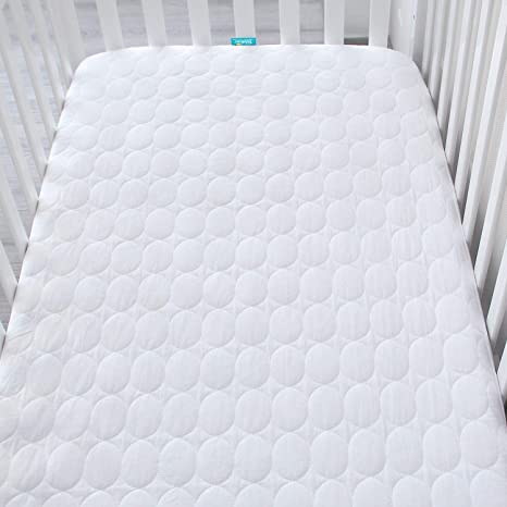 Biloban Toddler Crib Mattress Protector 100% Waterproof, Quilted Crib Mattress Protector Machine Washable & Dryer Fit Crib Mattresses Pad (Standard Size 52’’ x 28’’)