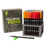 Tombow Dual Brush Pen Art Markers96 Color Set with Desk Stand