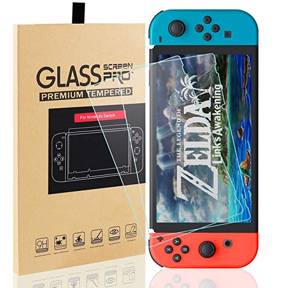 Maexus 2 Pcs Switch Screen Protector Tempered Glass Premium HD Clear Anti-Scratch Screen Protector for Nintendo Switch
