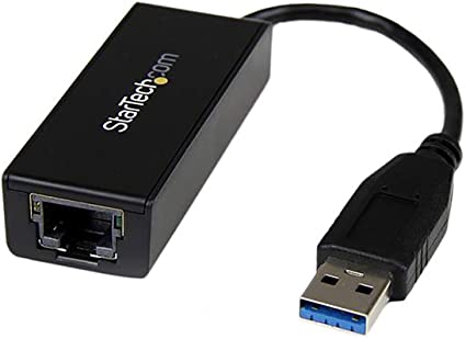 StarTech.com USB 3.0 to Gigabit Ethernet Adapter - 10/100/1000 NIC Network Adapter - USB 3.0 Laptop to RJ45 LAN (USB31000S)