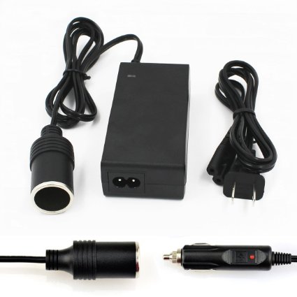FlyHi 60W Power Supply AC to DC Adapter Car Cigarette Lighter Socket 12V 5A DC Power Converter Male plug is not included
